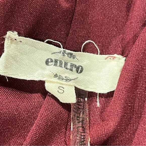 Entro Striped Burgundy and White Long Sleeve mini Dress size small - Picture 8 of 13